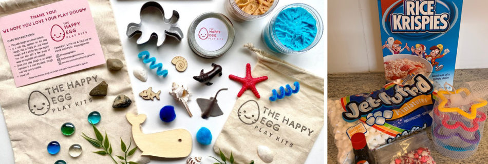 Play dough kit and Rice Krispies kit