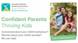 The words "Confident Parents: Thriving Kids" and a photo of a father and two kids